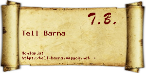 Tell Barna névjegykártya